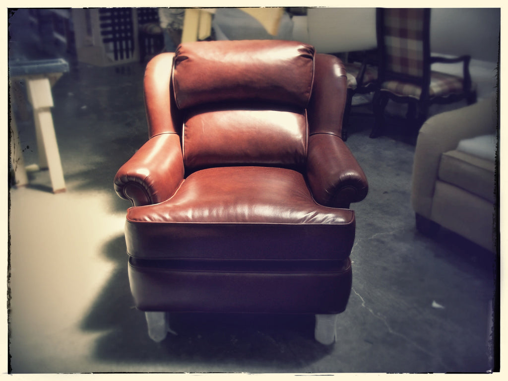 Residential Red Leather Chair