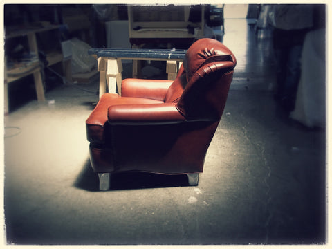 Residential Red Leather Chair - 2
