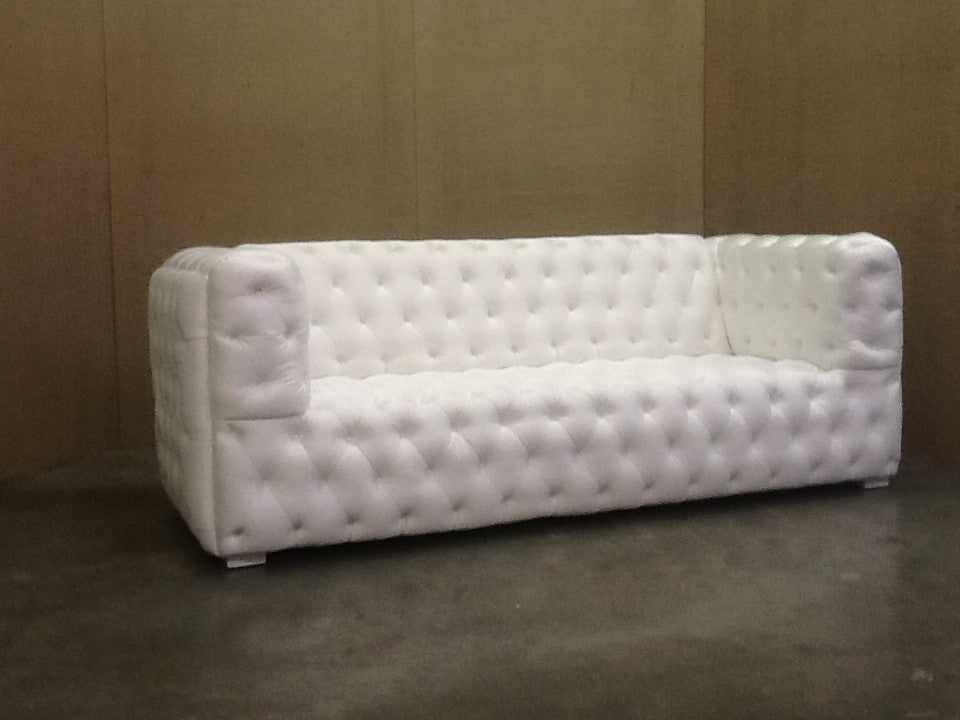 White Tufted Sofa