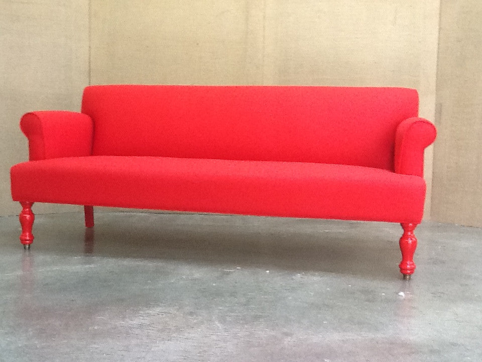 Red Sofa with Red Legs